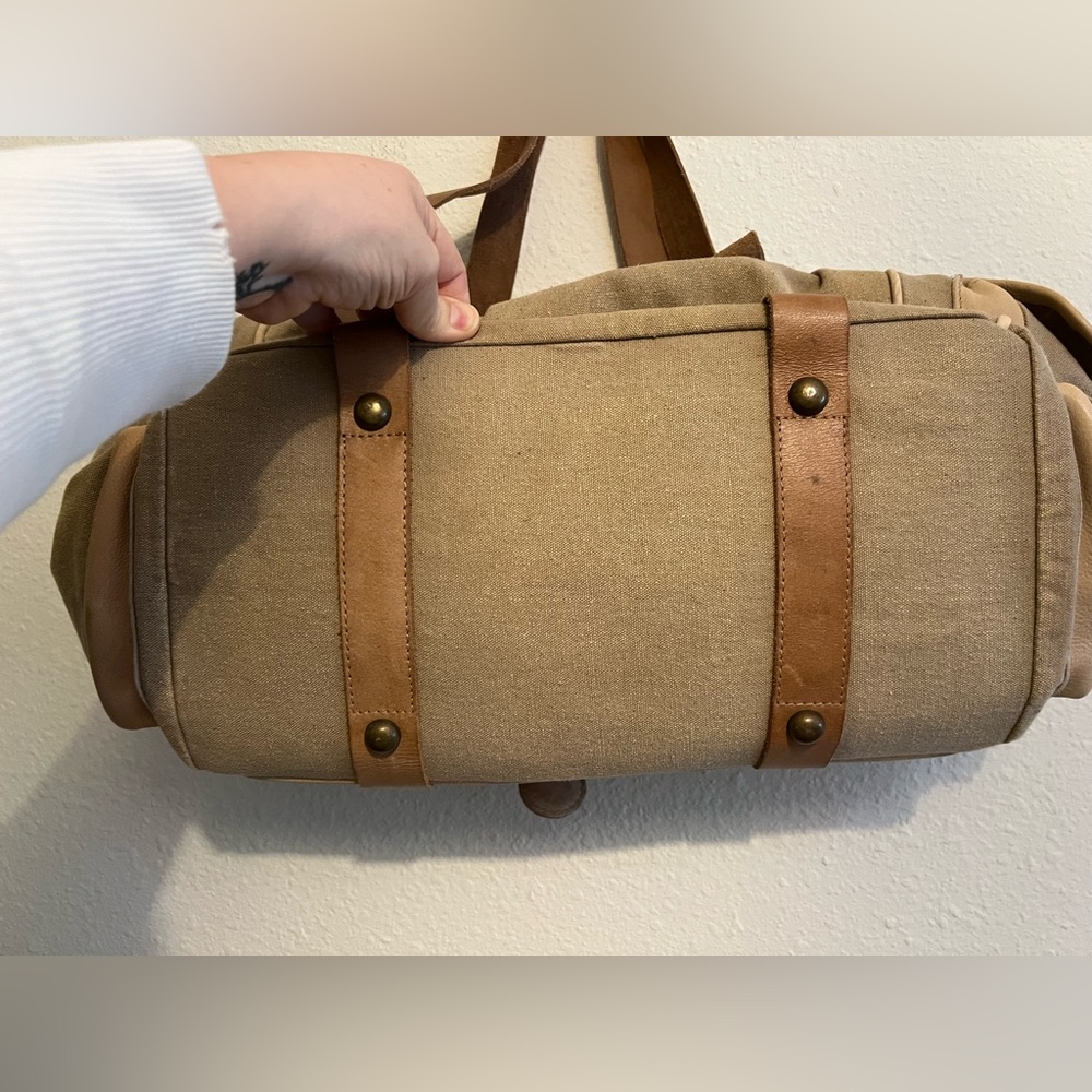 NWT Free People Cape Canvas Tote in Tea Stain - Picture 9 of 10